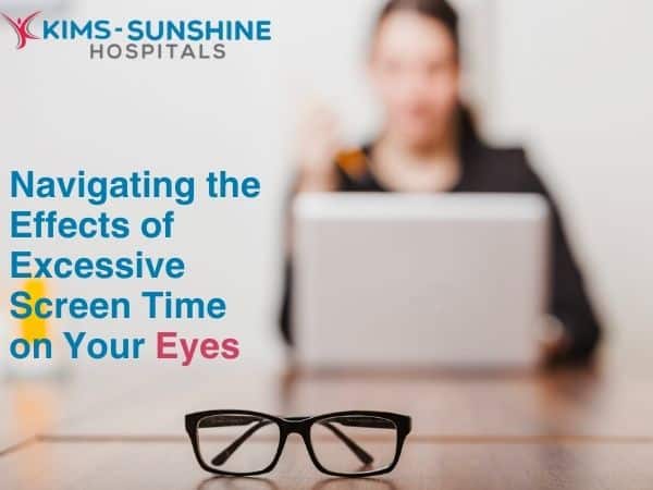 Symptoms of eye strain from excessive screen time