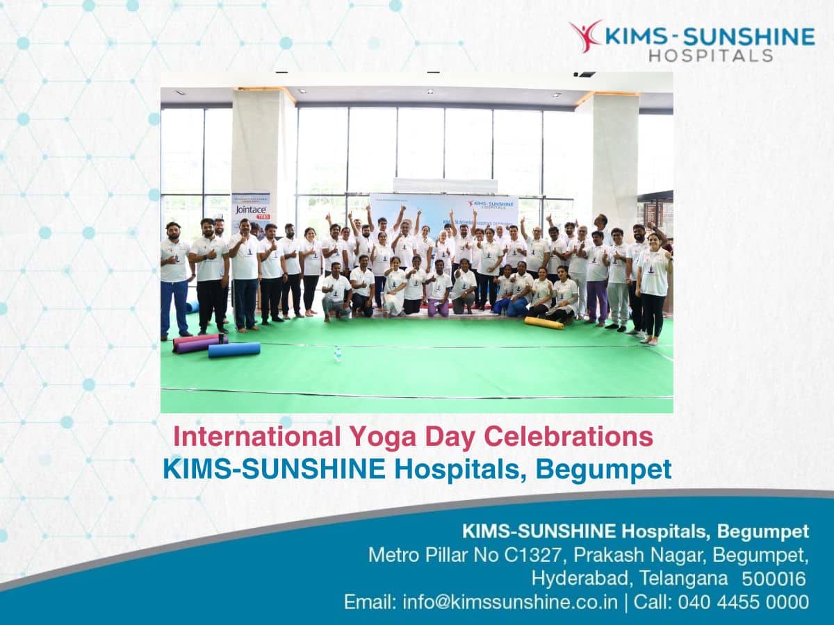 International Yoga Day Celebrations at KIMS-SUNSHINE Hospitals, Begumpet