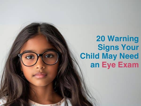 Early symptoms of vision problems in children