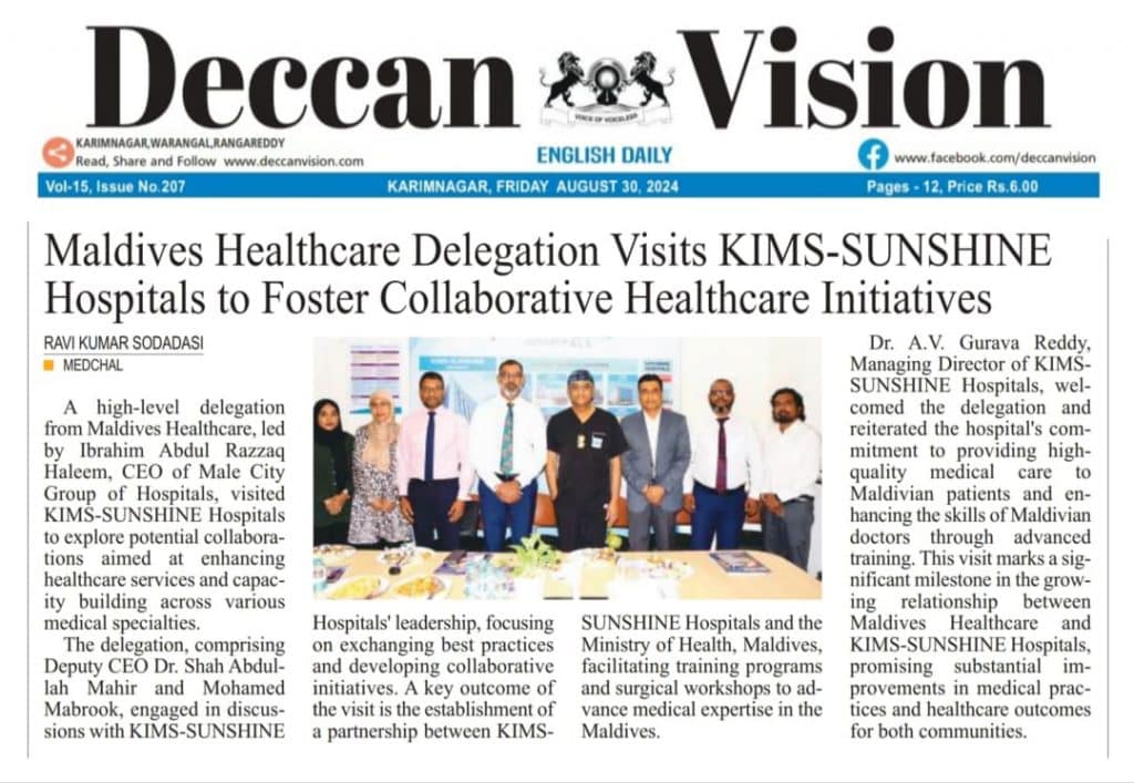 Maldives Healthcare Delegation Visits KIMS-SUNSHINE Hospitals to Forge Strategic Partnership4