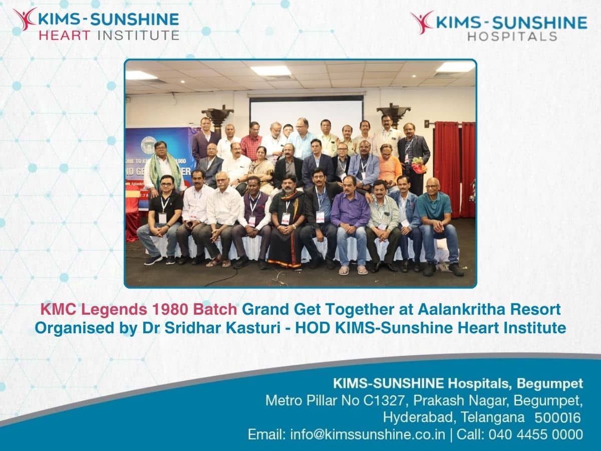 KMC Legends 1980 Batch Grand Get Together at Aalankritha Resort Organised by Dr Sridhar Kasturi – HOD KIMS-Sunshine Heart Institute