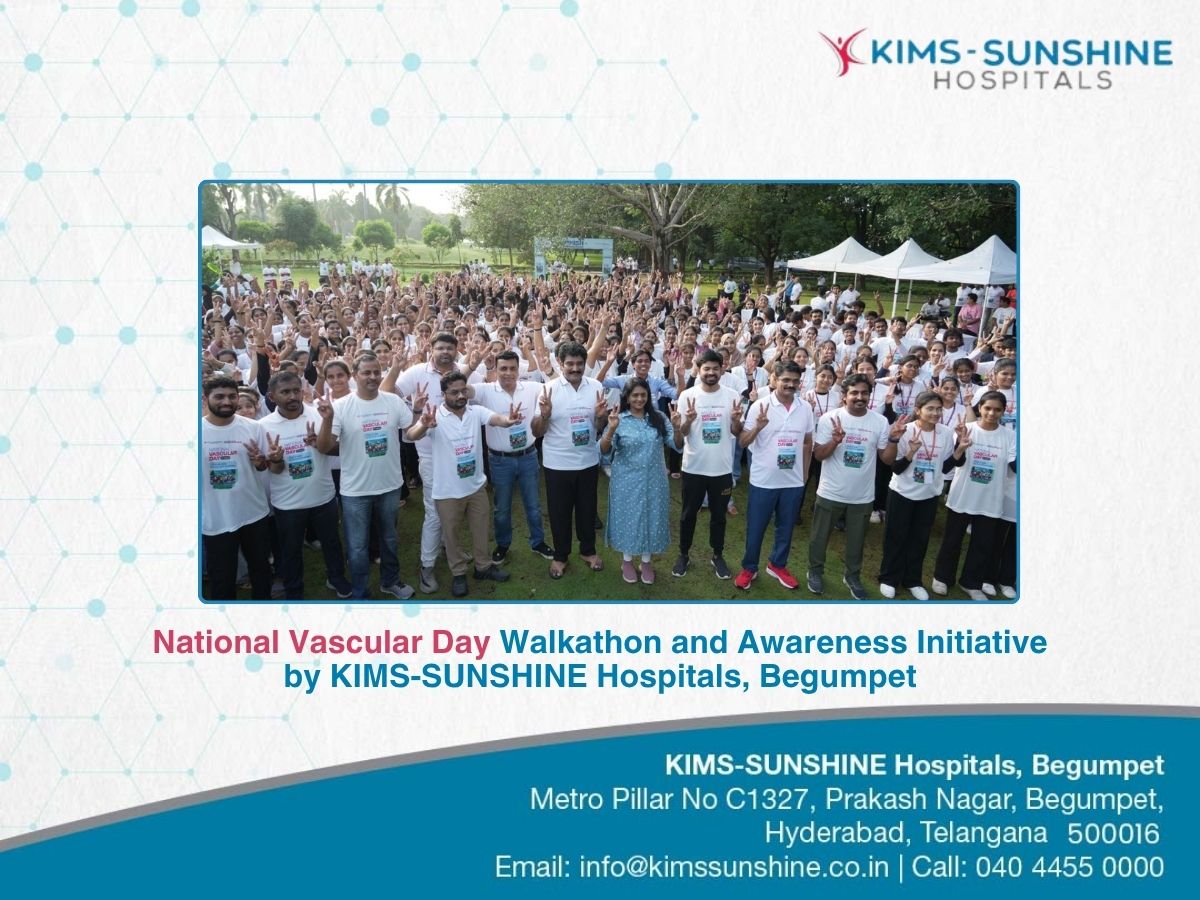 National Vascular Day Walkathon and Awareness Initiative by KIMS-SUNSHINE Hospitals, Begumpet